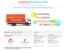 Tablet Screenshot of leemartfurniture.com